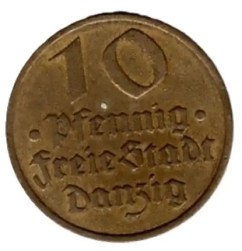 Danzig 10 Pfennig 1932 Polen