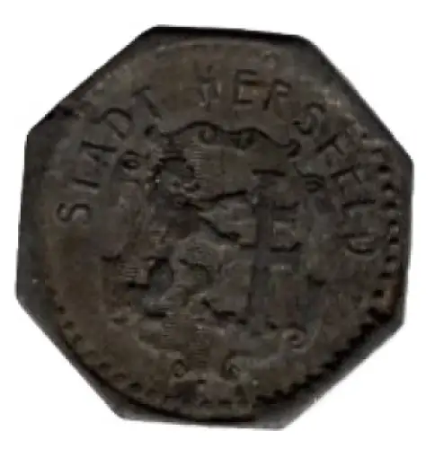 Hersfeld Stadt Kleingeldersatzmarke 1 Pfennig Notmünze