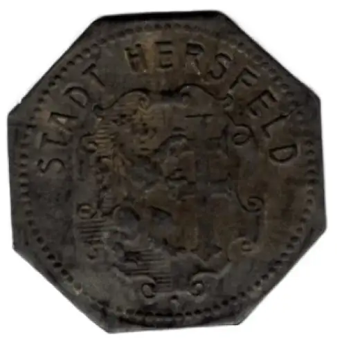 Hersfeld Stadt Kleingeldersatzmarke 50 Pfennig Notmünze