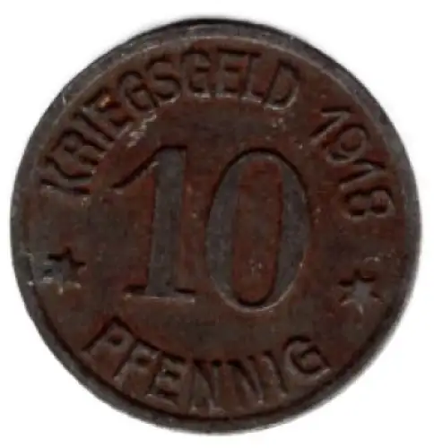 Oberglogau Głogówek Kriegsgeld 10 Pfennig 1918 Polen Schlesien