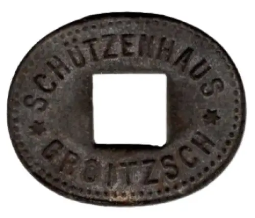 Groitzsch Schützenhaus Wertmarke um 1920