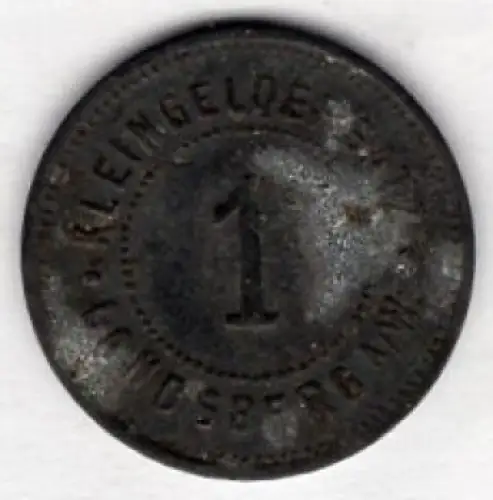 Landsberg Warthe Gorzów Wielkopolski Kleingeldersatz 1 Pfennig Notgeld Polen Ostbrandenburg