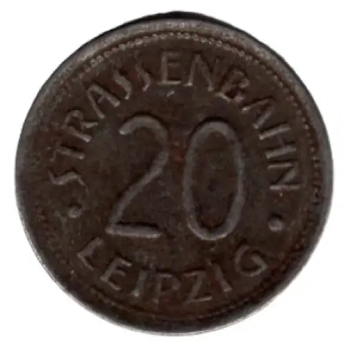 Leipzig Strassenbahn Wertmarke 20 Pfennig