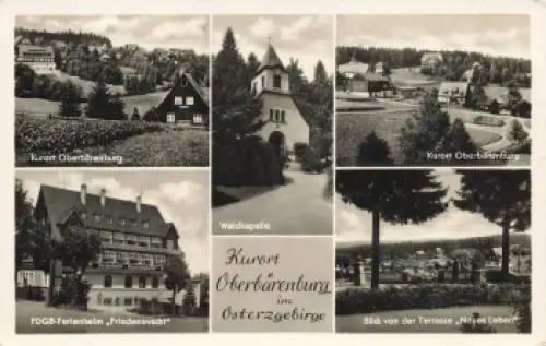01773 Oberbärenburg Erzgebirge Mehrbildkarte * 1957