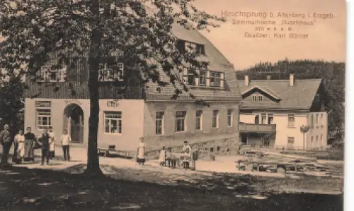 01773 Hirschsprung Erzgebirge Cafe Buschhaus o 1915