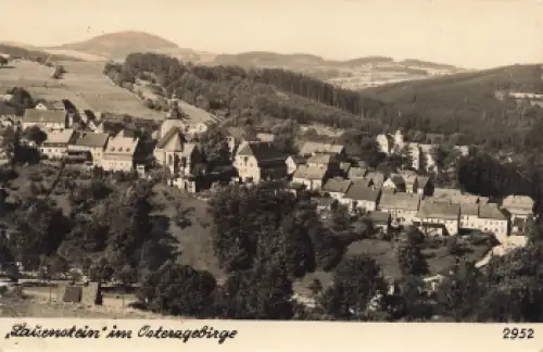 01778 Lauenstein Erzgebirge AK mit Landpoststempel Löwenhain o 1951