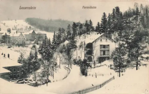 01778 Lauenstein Erzgebirge Ferienheim im Winter * um 1910