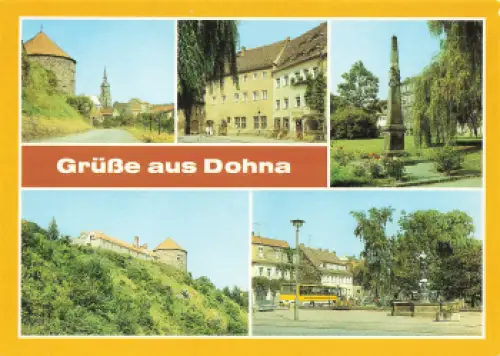 01809 Dohna Sachsen Mehrbildkarte * 1989