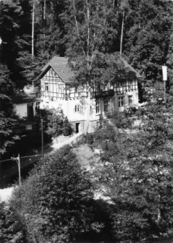 01815 Bad Schandau Gaststätte Waldhäusl Kirnitzschtal *1964 Hanich1633 Variante