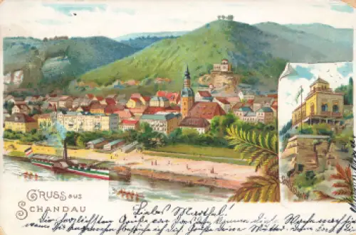 01814 Bad Schandau Schlossbastei Litho o 1903