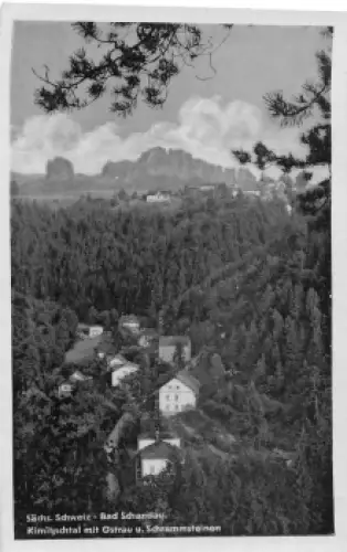 01814 Bad Schandau Kirnitzschtal mit Ostrau o 1956