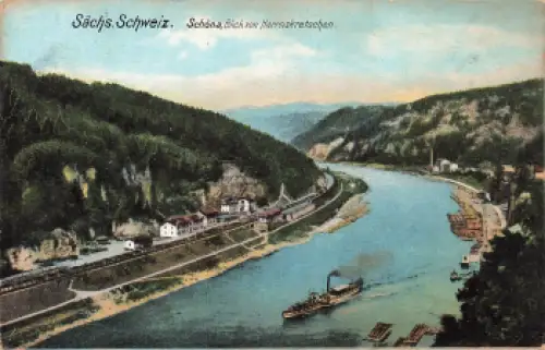 01814 Schöna Sächsische Schweiz von Herrnskretschen o 1907