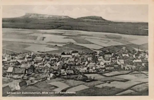 01814 Schöna Sächsische Schweiz mit Zschirnsteinen von der Kaiserkrone o 1952