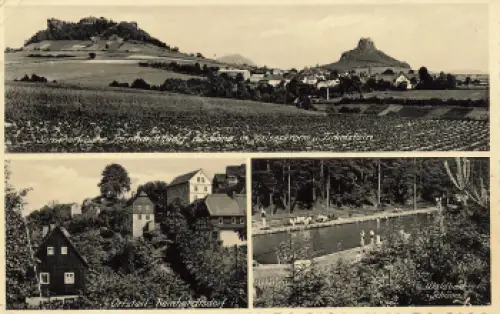 01814 Reinhardtsdorf - Schöna Sächsische Schweiz mit Kaiserkrone und Zirkelstein o 1937