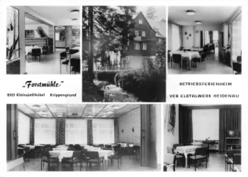 01814 Kleingießhübel Sächsische Schweiz "Forstmühle" Ferienheim VEB Elbtalwerk Heidenau o 1985