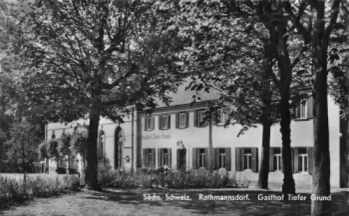 01814 Rathmannsdorf Sächsische Schweiz Gasthaus Tiefer Grund * 1961