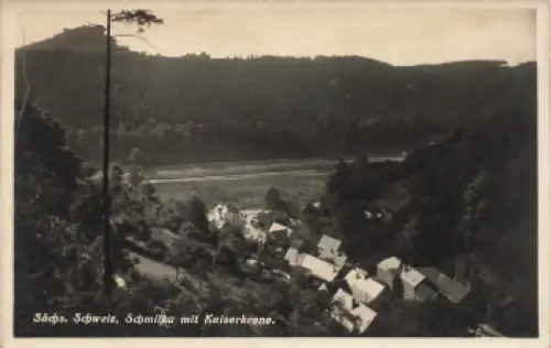 01814 Schmilka Sächsische Schweiz mit Kaiserkrone * um 1930