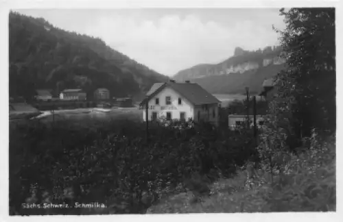 01814 Schmilka Sächsische Schweiz Elbhotel Helvetia * um 1930