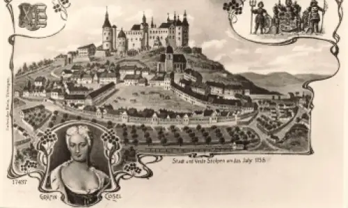 01833 Stolpen Sachsen Casel Erinnerungskarte zum 300. Geburtstag * 1981