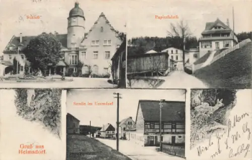01833 Helmsdorf Stolpen Papierfabrik o 1916