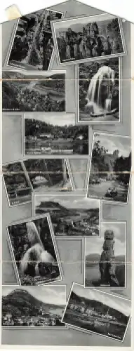 Elbsandsteingebirge 4 teilige Klappkarte o 1959
