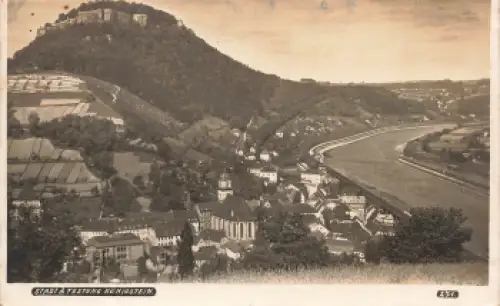 01824 Königstein mit Festung Sächsische Schweiz o 1922