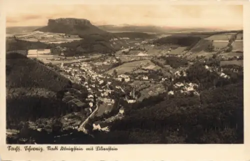 01824 Königstein mit Lilienstein Sächsische Schweiz * um 1930