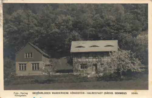 01824 Halbestadt Königstein Gehörlosenwanderheim Sächsische Schweiz o 1951