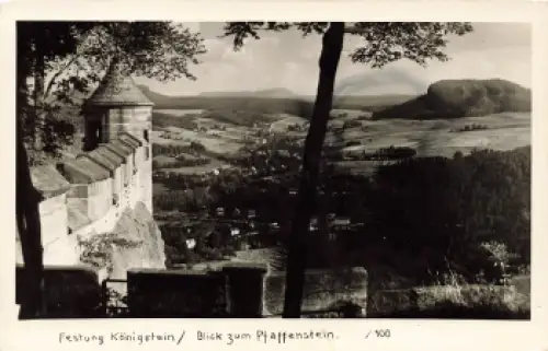 01824 Königstein Festung mit Pfaffenstein Sächsische Schweiz * 1956
