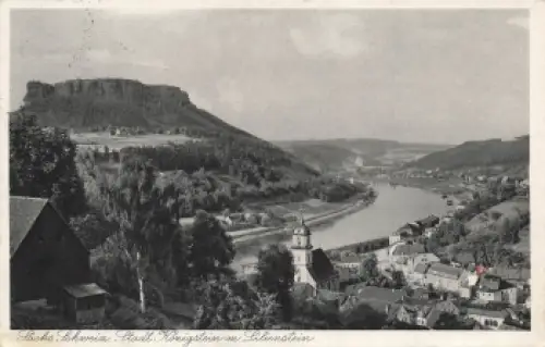 01824 Königstein mit Lilienstein Sächsische Schweiz o 1938