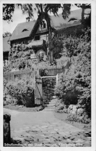 01824 Königstein Schullandheim der Stadt Dresden Sächsische Schweiz o 1950