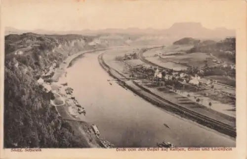 01824 Rathen von der Bastei Sächsische Schweiz * um 1920