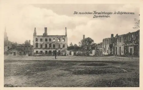 Darkehmen Zerstörungen Ostpreussen Angerapp Osjorsk * um 1915