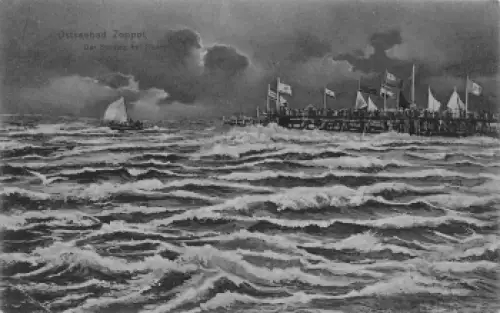 Zoppot Seesteg Pommern Sopot o 1906