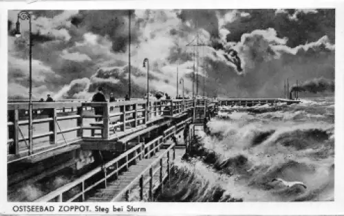 Zoppot Seesteg Pommern Sopot * 1930