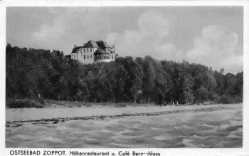 Zoppot Cafe Bergschloss Pommern Sopot * 1930