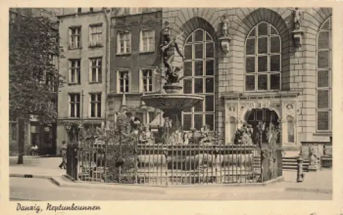 Danzig Nptunbrunnen gebraucht um 1930