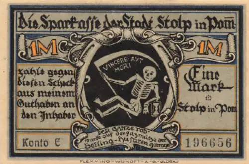 Stolp Pommern Slupsk Notgeldschein um 1920