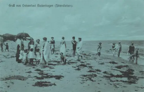 Bodenhagen Strandleben Pommern Bagicz * 1914