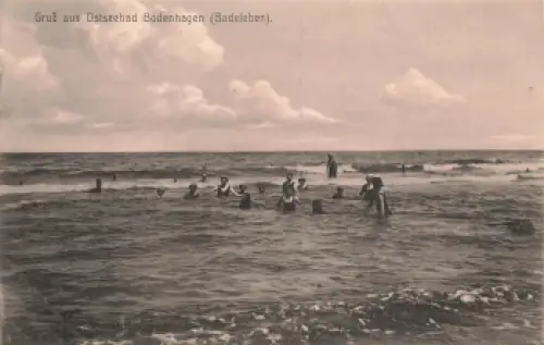 Bodenhagen Strandleben Pommern Bagicz * 1914