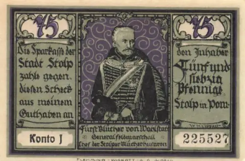 Stolp Pommern Slupsk Notgeldschein um 1921