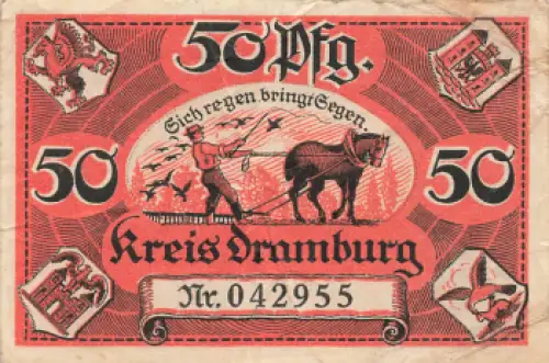 Dramburg Pommern Notgeldschein Drawsko Pomorskie 1920