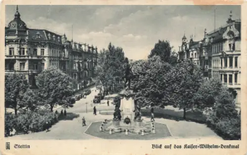 Stettin Kaiser Wilhelm Denkmal Pommern Szczecin * um 1930