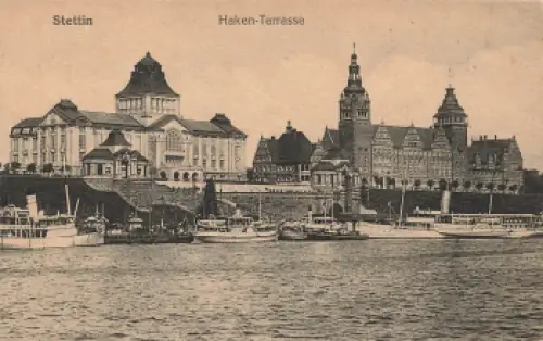 Stettin Hakenterrasse Pommern Szczecin o 1918