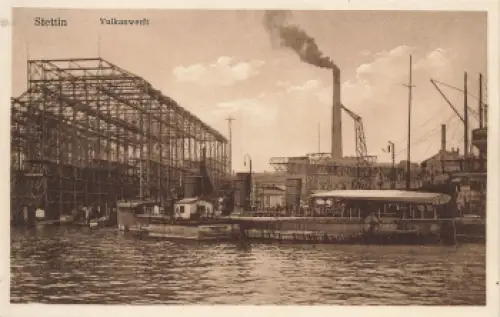 Stettin Vulkanwerft Pommern Szczecin * um 1920
