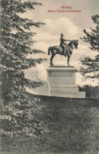 Stettin Kaiser Friedrich Denkmal Pommern Szczecin o 1915