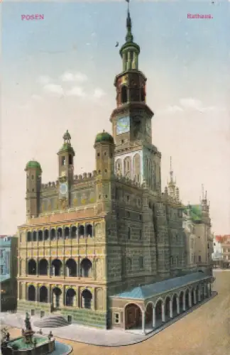 Posen Rathaus Poznan * um 1910