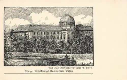 Posen Ansiedlungskommission Künstlerkarte A. Blau Poznan * um 1930