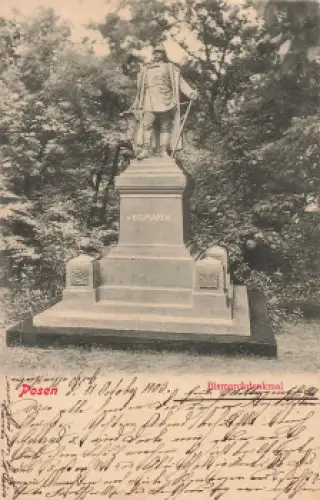 Posen Bismarckdenkmal Wartheland Poznan o 1908