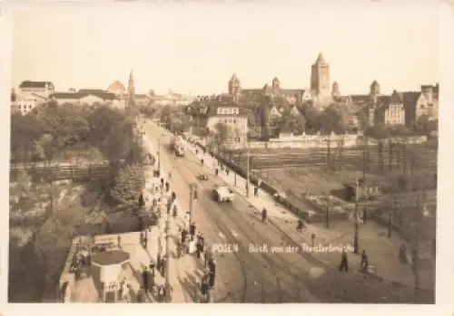 Posen Theaterbrücke Wartheland Poznan * um 1940
